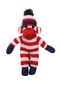 Patriot Sock Monkey Bean Bag animal 10"