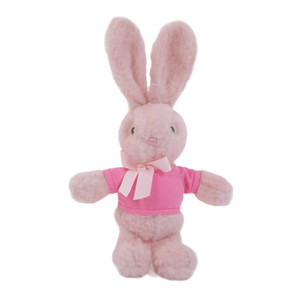 Pink Bunny With Tee 9" Pink Bunny With Tee 9"
