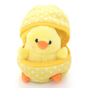 Zip Up Egg Stuffed Animals 6" - Easter Plush Toys