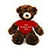 11" Brandon Chocolate Teddy Bear with Tee  - Stuffed Bear