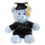 Graduation Blue Sitting Bear 6” 