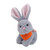 Gray Bunny With Bandana  6"