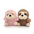 4" Magnetic Sloth Keychain Plush Pair | Sloth Keychain Toys