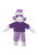 Purple Sock Monkey Bean Bag animal 10"