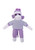 Purple Sock Monkey Bean Bag animal 10"