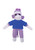 Purple Sock Monkey Bean Bag animal 10"