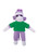 Purple Sock Monkey Bean Bag animal 10"