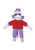 Purple Sock Monkey Bean Bag animal 10"