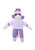 Purple Sock Monkey Bean Bag animal 10"