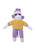 Purple Sock Monkey Bean Bag animal 10"