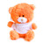 4" Qbeba Bear Keychain with Customized Tee-Plush Keychain