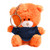 4" Qbeba Bear Keychain with Customized Tee-Plush Keychain