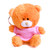 4" Qbeba Bear Keychain with Customized Tee-Plush Keychain