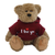 12" Beige Valentine Bear in Maroon "I Love You" Hoodie 