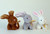 Cotton Ball Spring Long Ear Bunny, Brown, Gray, White, 5.5"