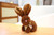 Cotton Ball Spring Long Ear Bunny, Brown, Gray, White, 5.5"