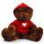 Customizable Chocolate sitting teddy bear 11" Father's day