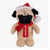 8″ Christmas Dog Plush in Custom Scarf | Christmas Plush Toy