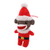 4″ Christmas Sock Monkey Plush Toy | Santa Monkey Keychain
