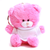 Qbeba Pink keychain bear with Customizable tee 4"