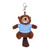 4" Keychain - Beaver with customized shirt