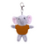 4" Keychain - Elephant with customized shirt