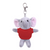 4" Keychain - Elephant with customized shirt