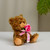 6″ Brown Teddy Bear Plush Gift For Mom | Bear Holding a Rose