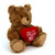 6" & 9" Valentine Teddy Bear with a Message on Holding Heart