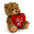 6" & 9" Valentine Teddy Bear with a Message on Holding Heart