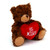 6" & 9" Valentine Teddy Bear with a Message on Holding Heart