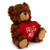 6" & 9" Valentine Teddy Bear with a Message on Holding Heart