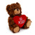 6" & 9" Valentine Teddy Bear with a Message on Holding Heart