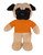 Plush Pug Bean Bag animal 8"