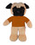 Plush Pug Bean Bag animal 8"