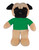 Plush Pug Bean Bag animal 8"