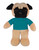 Plush Pug Bean Bag animal 8"
