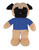 Plush Pug Bean Bag animal 8"