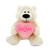 12″ Cream Bear Mother's Day Gift | Bear Holding Heart "MOM"