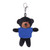 4" Keychain - Black bear with customized shirt