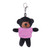 4" Keychain - Black bear with customized shirt