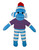 Blue Sock Monkey Bean Bag animal 10"