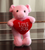 8″ Valentine Plush Animals Holding Heart With Love You Note