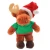 Personalized Plush Moose 12" Christmas Green Shirt