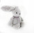 Plush Sitting Bunny, Gray, 9"