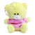 Qbeba yellow keychain bear with Customizable tee 4"