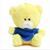 Qbeba yellow keychain bear with Customizable tee 4"