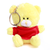 Qbeba yellow keychain bear with Customizable tee 4"