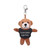 4" Keychain - Brown bear with customized shirt