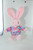9" Soft plush Pink Bunny customizable